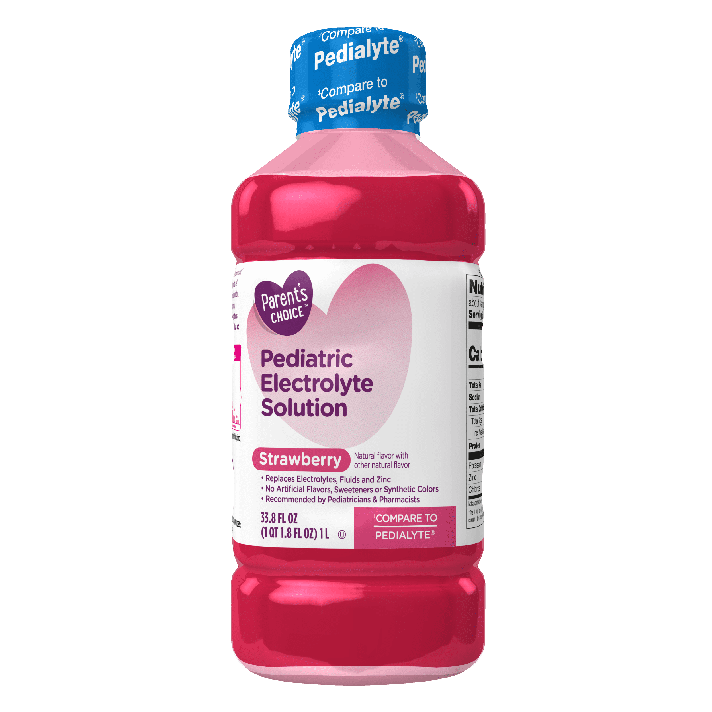 (2 pack) Parent's Choice Electrolyte Solution, Strawberry, 33.8 fl oz