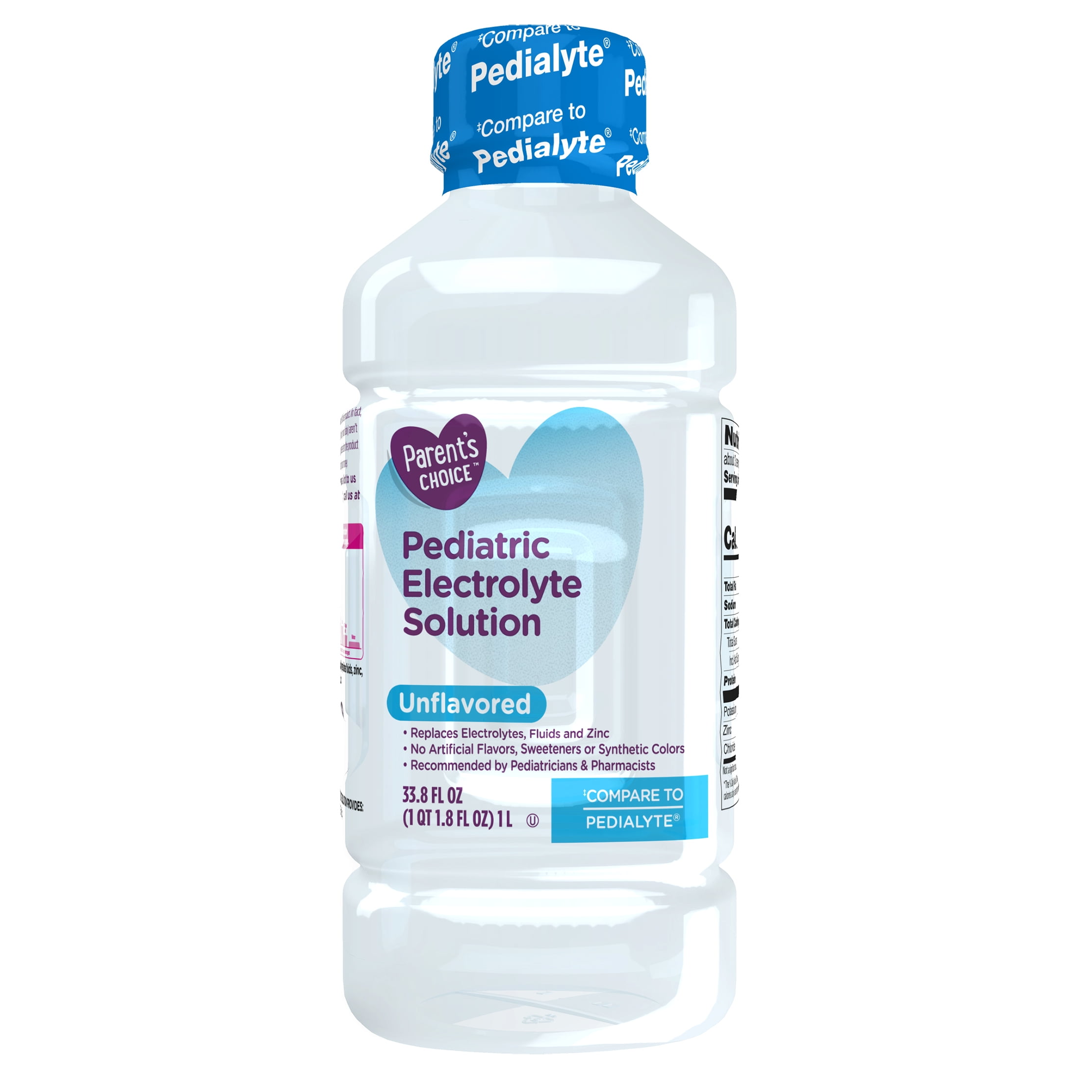 Parent's Choice Electrolyte Solution, Unflavored, for Kids and Adults, 1 Liter Bottle