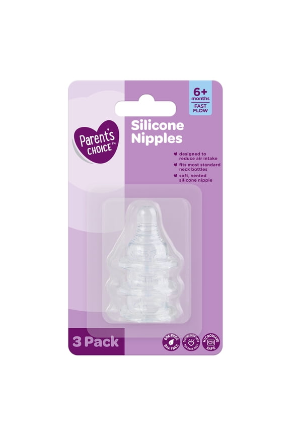 ™ Fast Flow Silicone Nipples 3 Pack