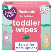 Parent's Choice Flushable Toddler Wipes, Melonberry Scent, 144 Count (Select for More Options)