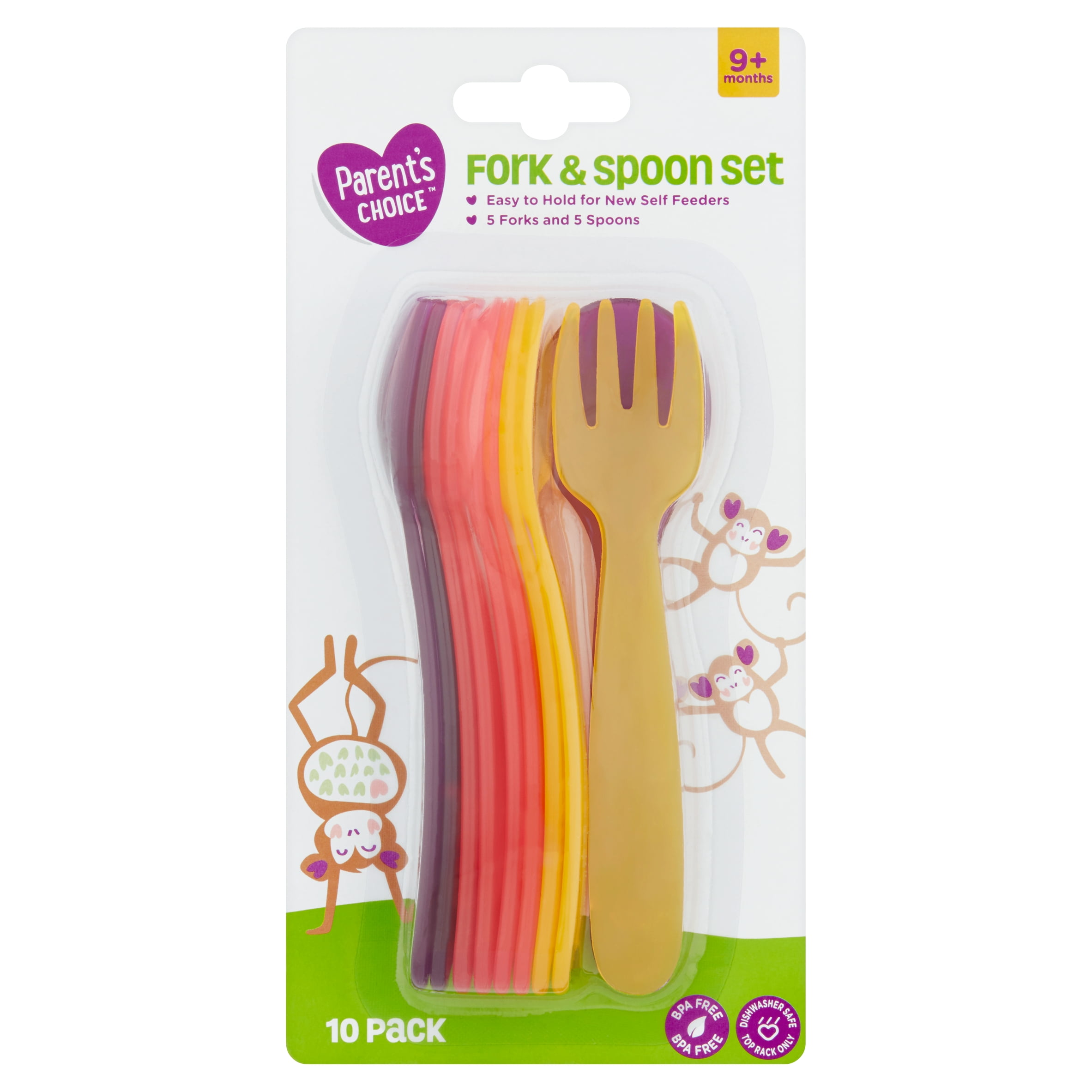 Parent's Choice Fork & Spoon Set, 10 Pack - Walmart.com