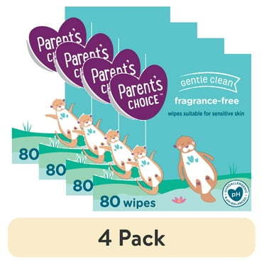 (4 pack) Parent's Choice Fragrance Free Baby Wipes, 80 Count (Select for More Options)