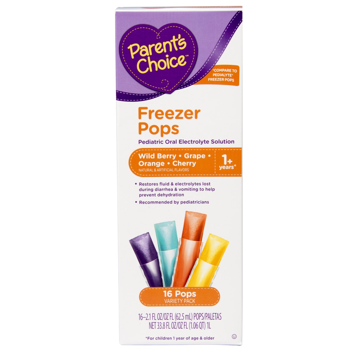 Parent's Choice Freezer Pops, 16 Count, Variety Pack - image 1 of 5
