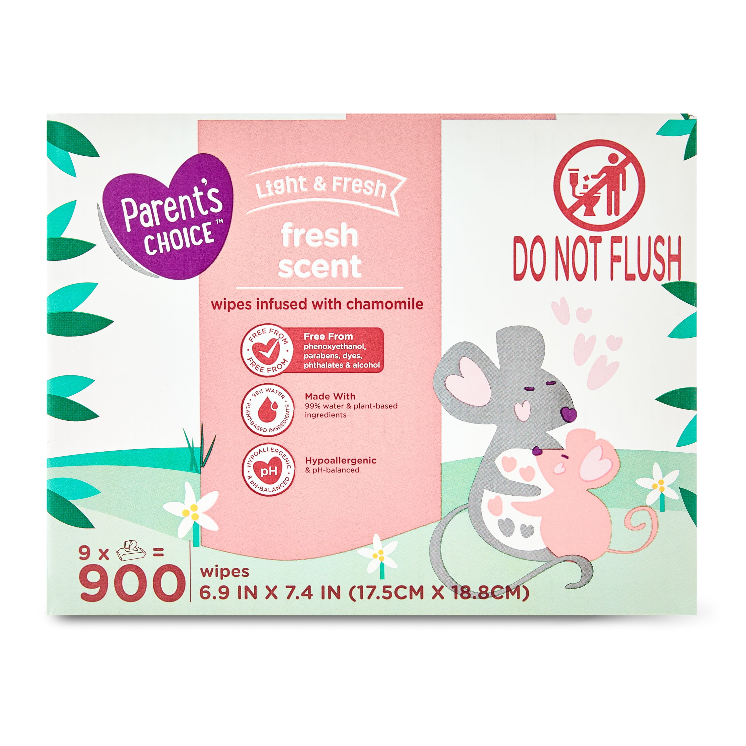 Parent's Choice Fresh Scent Baby Wipes, 900 Count (Select for More