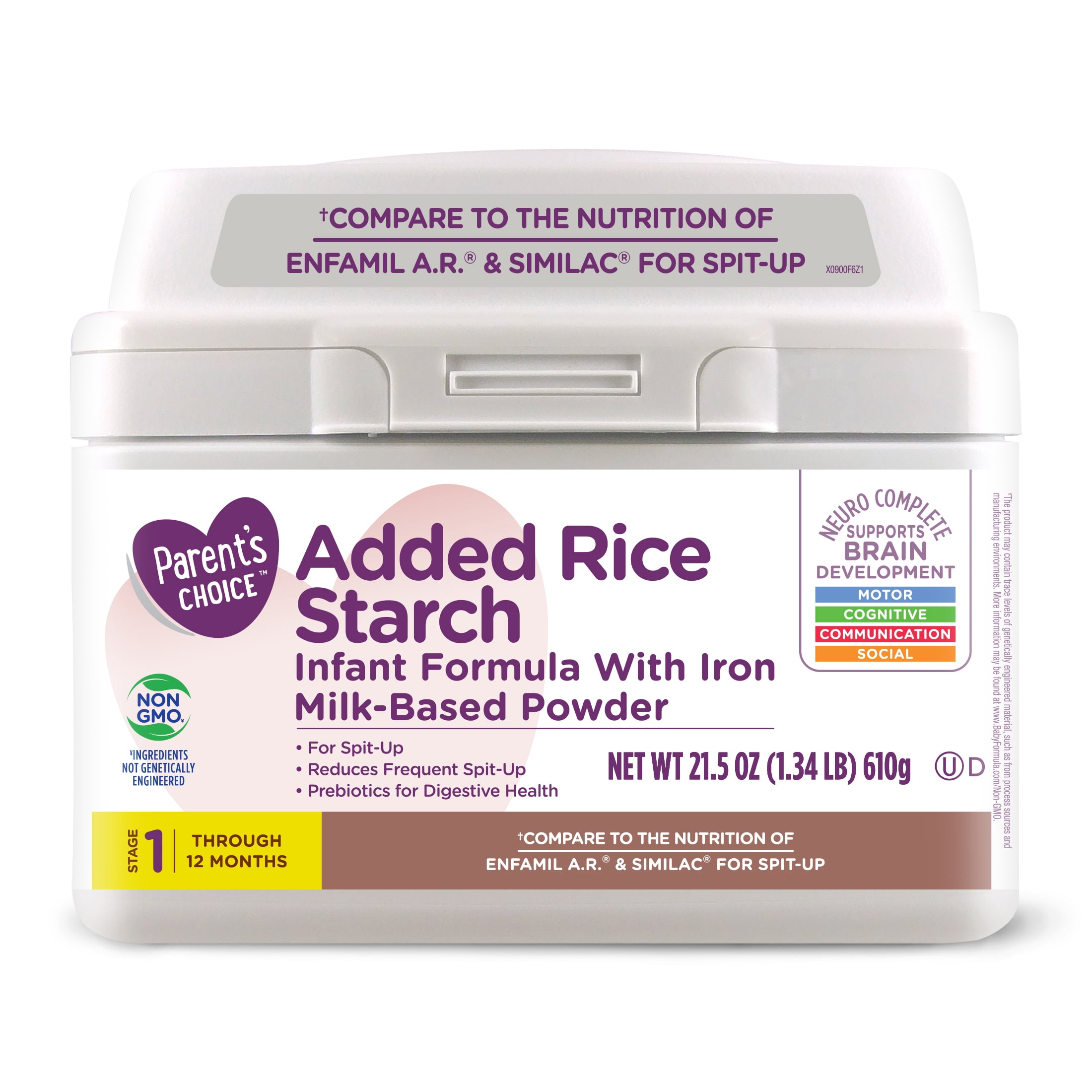 Parent s Choice GMO Free Powder Baby Formula 21.5 oz Tub