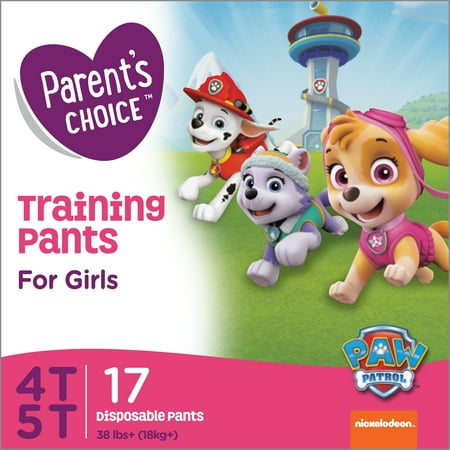 Parent's Choice Girls Training Pants, 4T - 5T, 17 Count