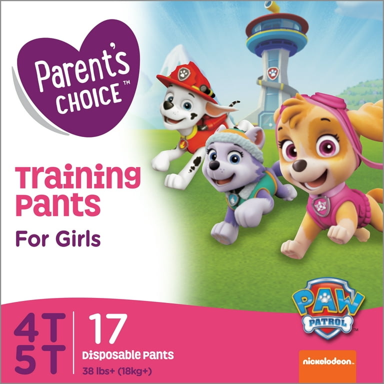 Parent's Choice Girls Training Pants, 4T - 5T, 17 Count 