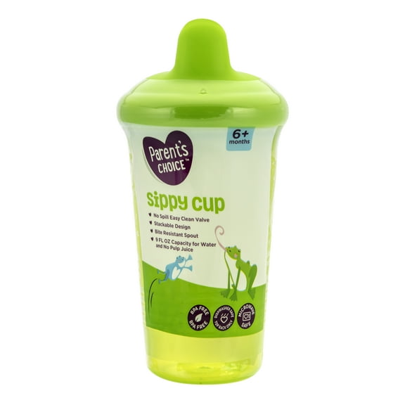 Parent's Choice Hard Spout Sippy Cup, Green, 9 fl oz, 6 Months+