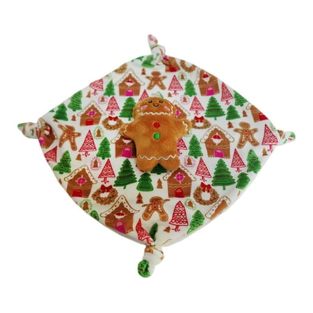 Parent's Choice Holiday Gingerbread Lovey, Brown Gingerbread, Infant,Blankie 11inch