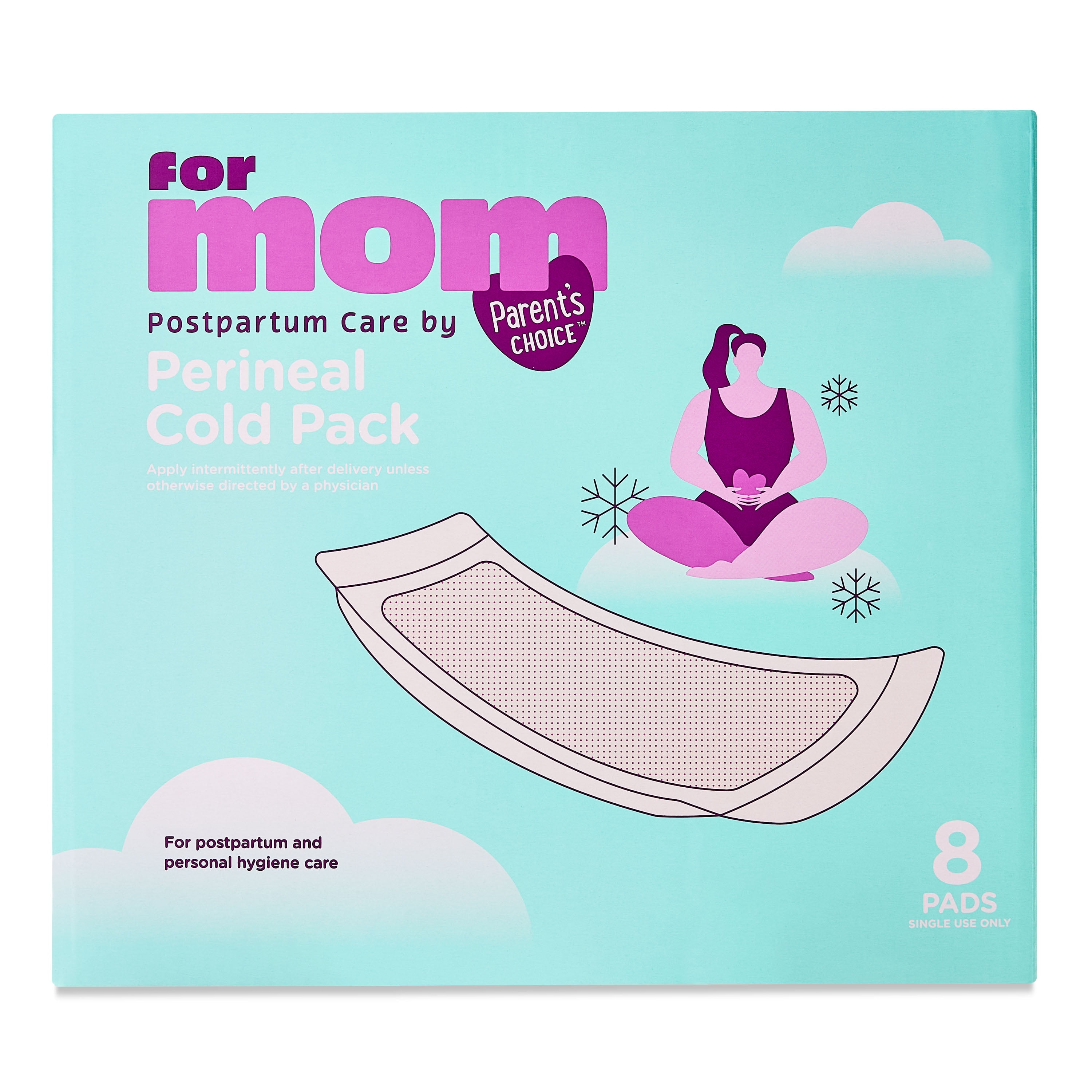 Parent's Choice Postpartum Care Perineal Cold Pack Ice Pads, 8 Count