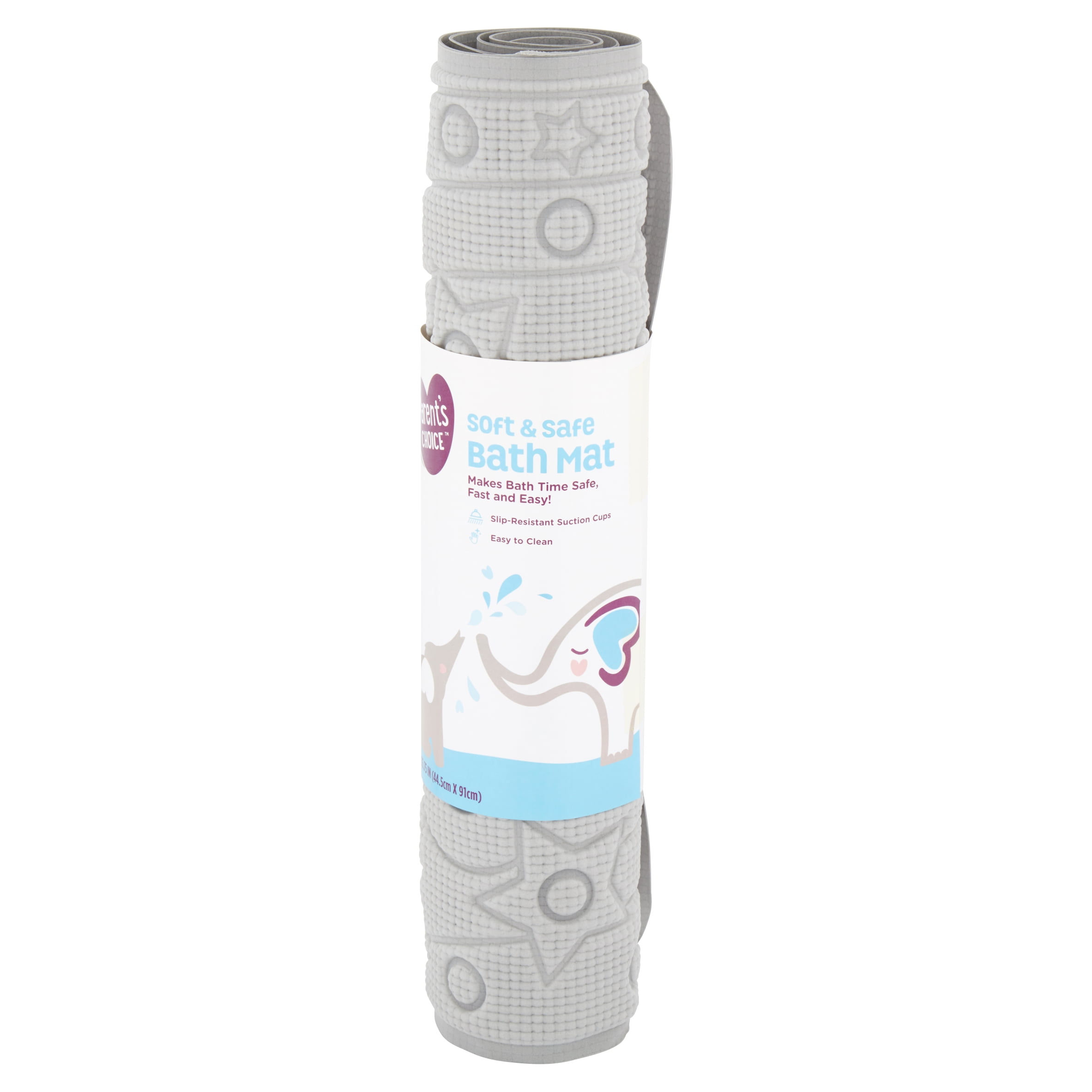 Parent's Choice Kids Gray NonSlip Bath Mats with SkidResistant