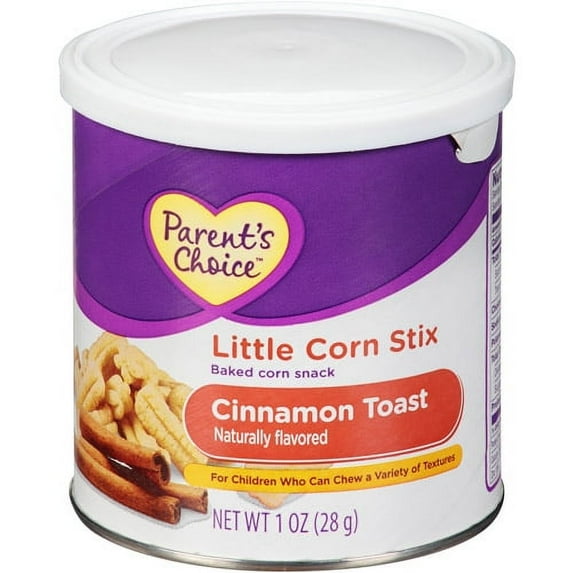Parent's Choice Little Corn Stix Cinnamon Toast Baked Corn Snack, 1 oz