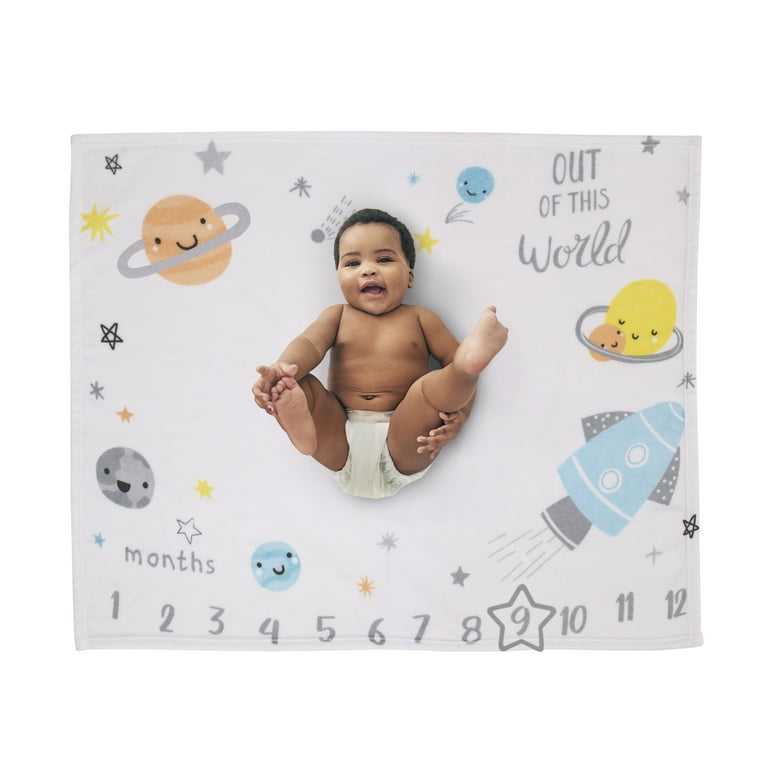 Parent s Choice Milestone Outer Space Blanket Unisex Walmart