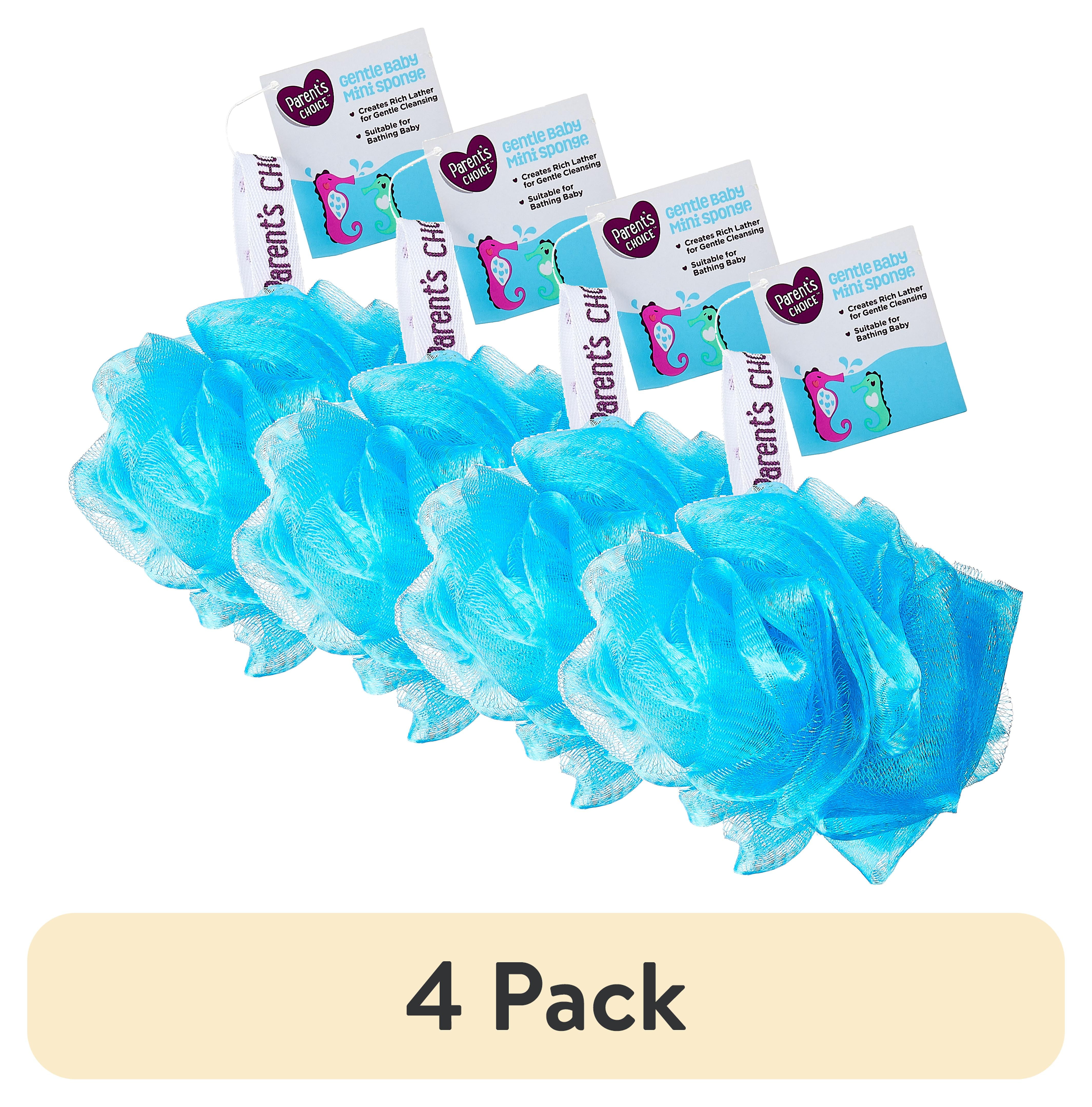 (4 pack) Parent's Choice Mini Gentle Bath Loofah, Bath Sponge for Babies,  Color May Vary, for Adults, 1 Count