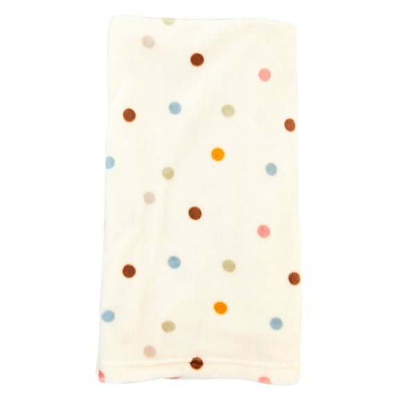 Parent's Choice Neutral Plush Dot Blanket, 30 in x 40 in