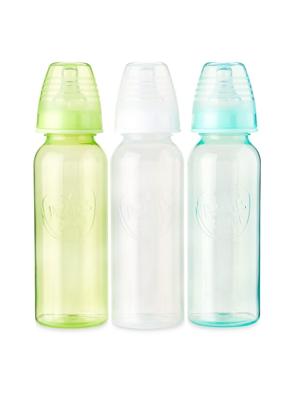 Newborn Standard Neck Tinted Bottle, 9 fl oz, 0+ Months, 3 Pack, Multicolor