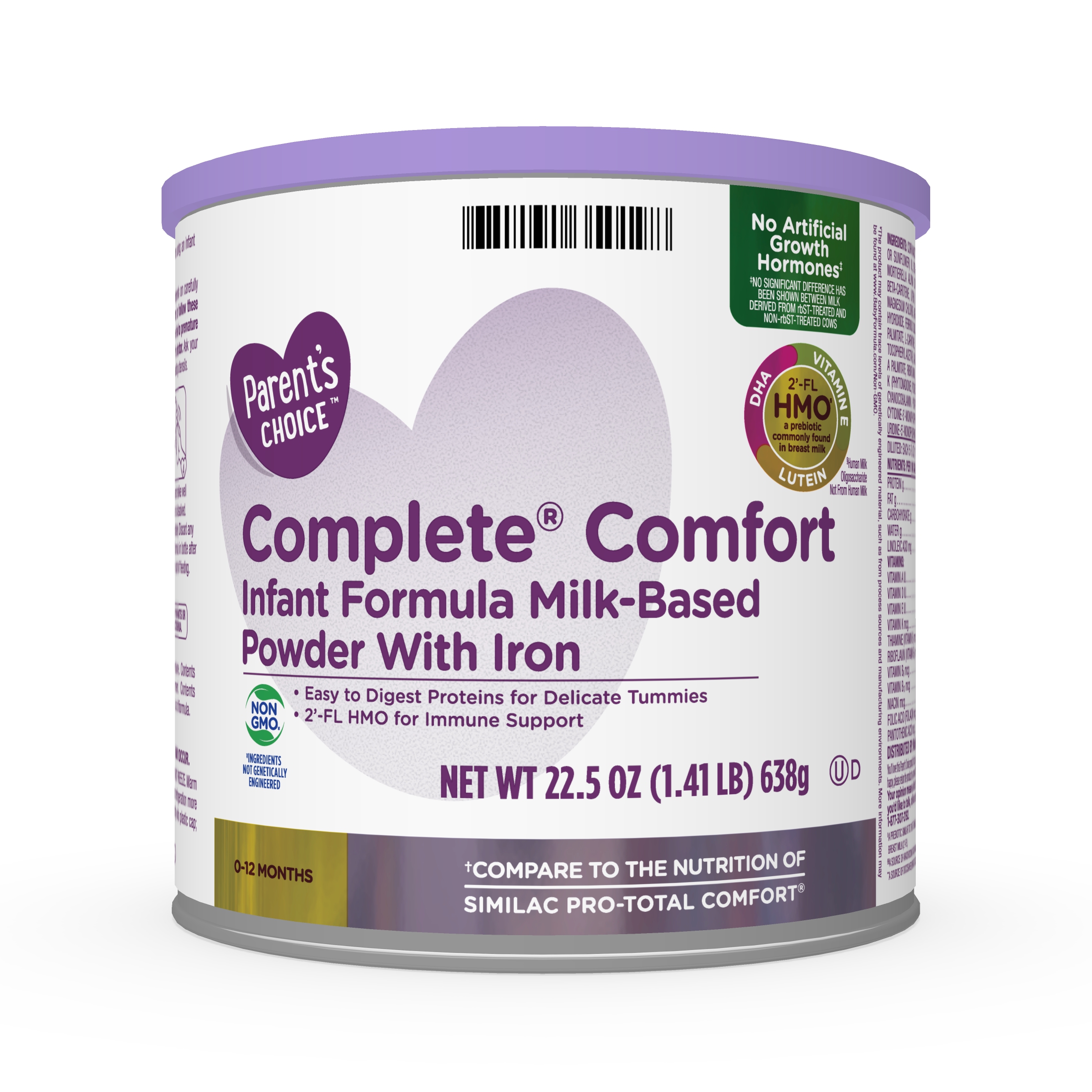 Parent's Choice Non-GMO Complete Comfort Infant Formula, 22.5 oz Canister - image 1 of 13