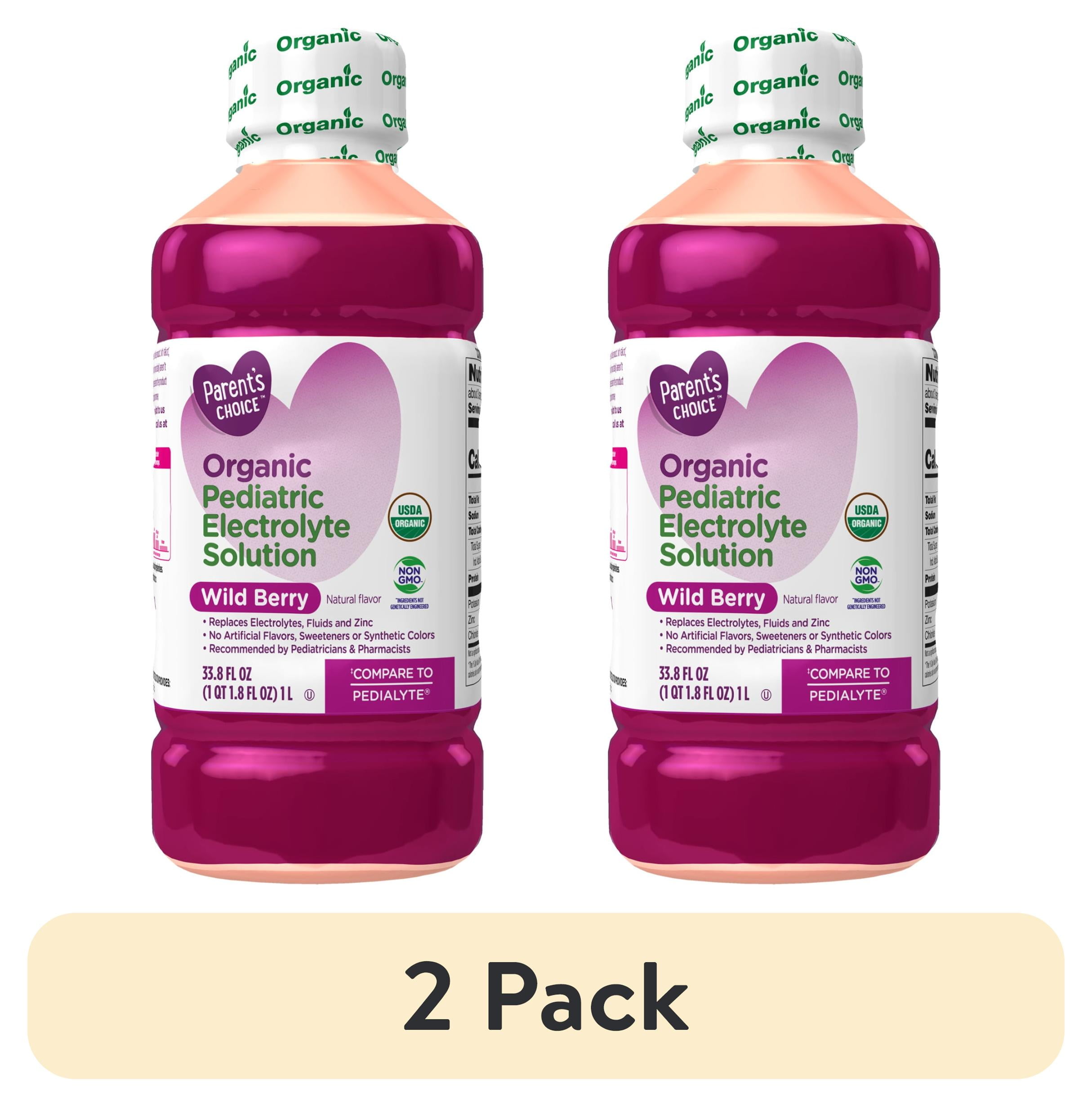 (2 pack) Parent's Choice Organic Pediatric Electrolyte, Wild Berry