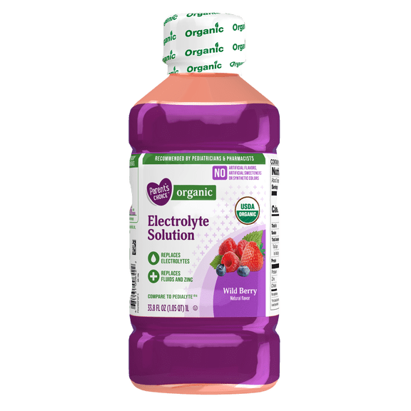 Parent’s Choice Organic Pediatric Electrolyte Oral Solution, Wild Berry, 33.8 fl oz