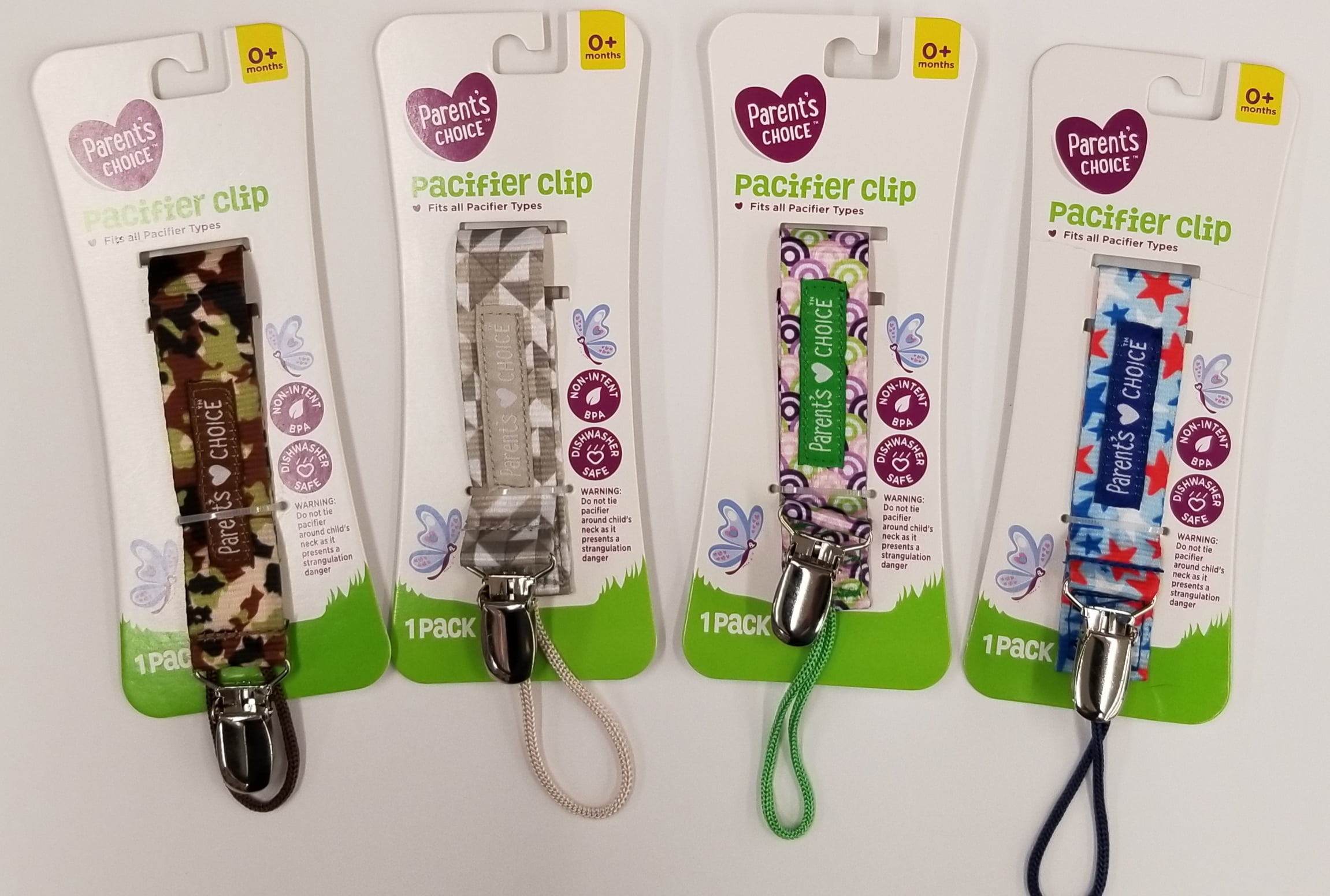 Parent's Choice Pacifier Lanyard Clip (Colors May Vary)