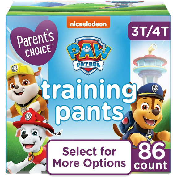 Parent's Choice Paw Patrol Training Pants for Boys, 3T/4T, 86 Count (Select For More Options)