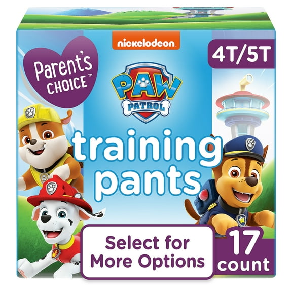 Parent's Choice Paw Patrol Training Pants for Boys, 4T/5T, 17 Count (Select for More Options)