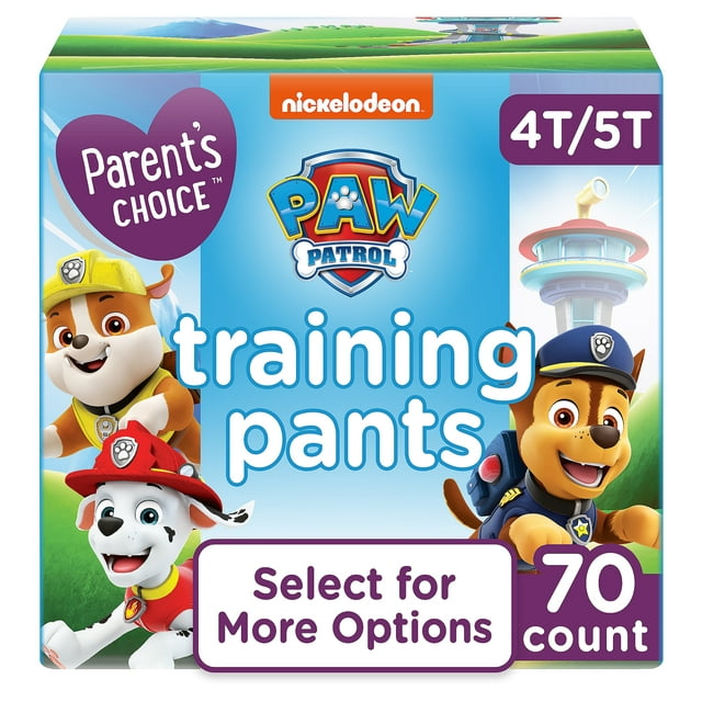 Parent's Choice Paw Patrol Training Pants for Boys, 4T/5T, 70 Count (Select for More Options)