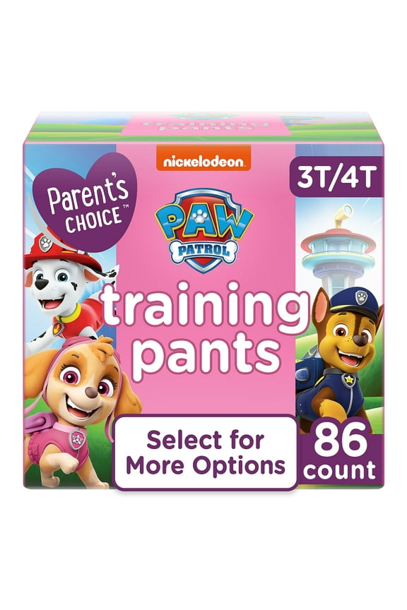 Paw Patrol Training Pants for Girls, 3T/4T, 86 Count (Select For More Options)