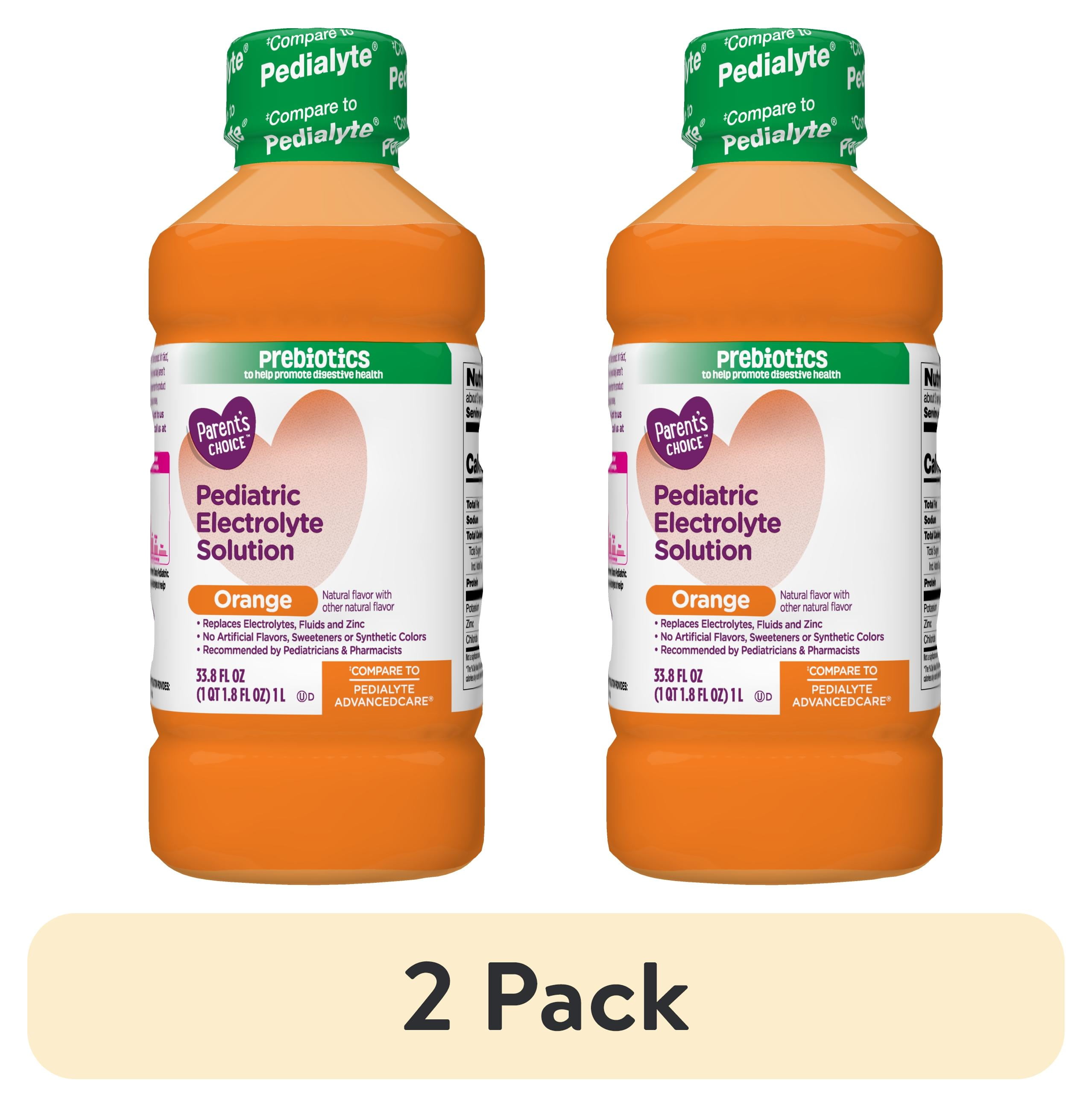(2 pack) Parent's Choice Pediatric Electrolyte Solution, Orange, 33.8