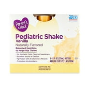 Parent's Choice Pediatric Shake, Vanilla, 8 oz Bottle (6 Count), Allergens Not Contained