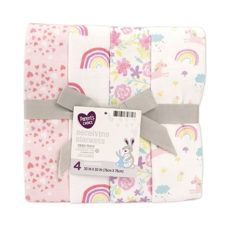 Parent's Choice Pink Receiving Blankets, 30