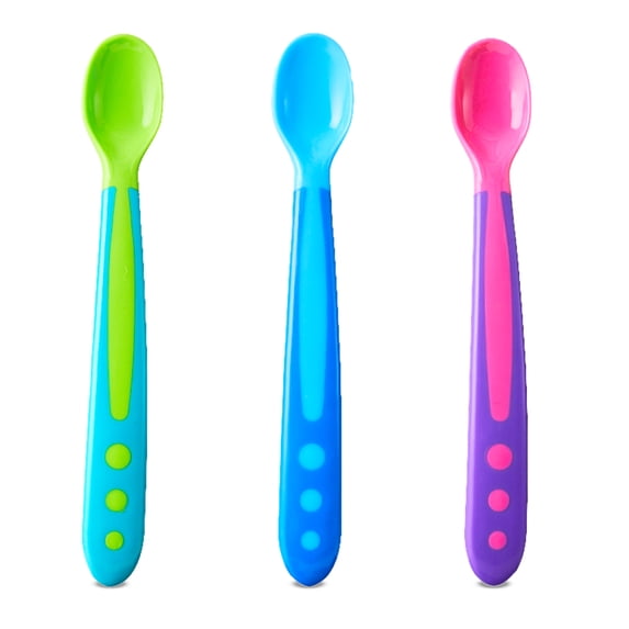 Parent's Choice Plastic First Stage Infant Feeding Spoons, BPA-free, Multi-color, 6 Pack