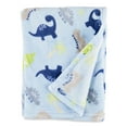 thumbnail image 1 of Parent’s Choice Plush Baby Blanket, Blue Dinosaur, 30 in x 36 in, 1 of 13