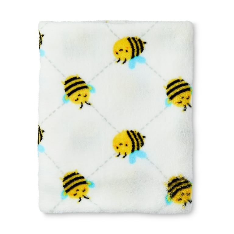 Parent's Choice Plush Baby Easter Blanket for Infants, Happy Bees