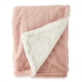 thumbnail image 1 of Parent's Choice Premium Plush Dusty Rose Blanket with Faux Sherpa Lining, for Baby and Toddler, 30" x 40", 1 of 8