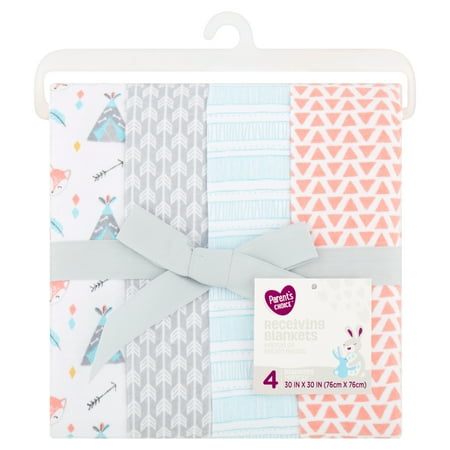 Parent's Choice Receiving Blankets, Assorted Patterns, Bundle of 2