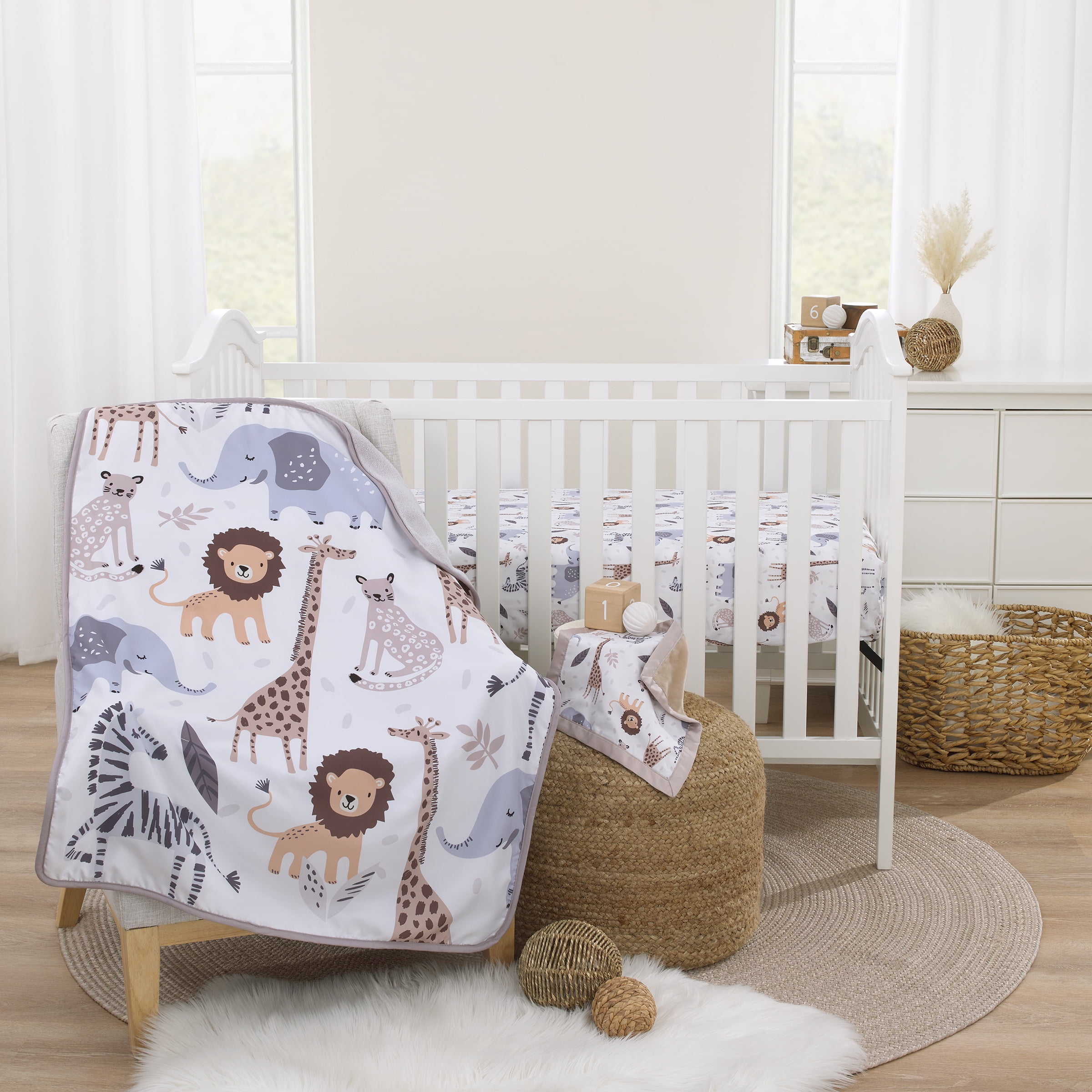 Parent's Choice 3-Piece Safari Nursery Crib Set