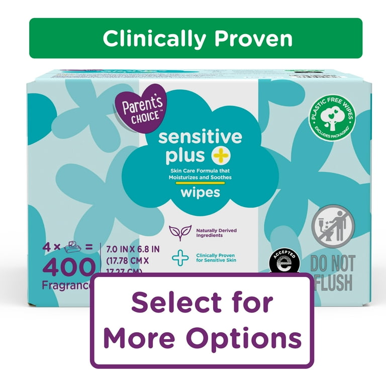 Parent's Choice Sensitive Plus Baby Wipes 400ct Gentle Skin Care - Main Image