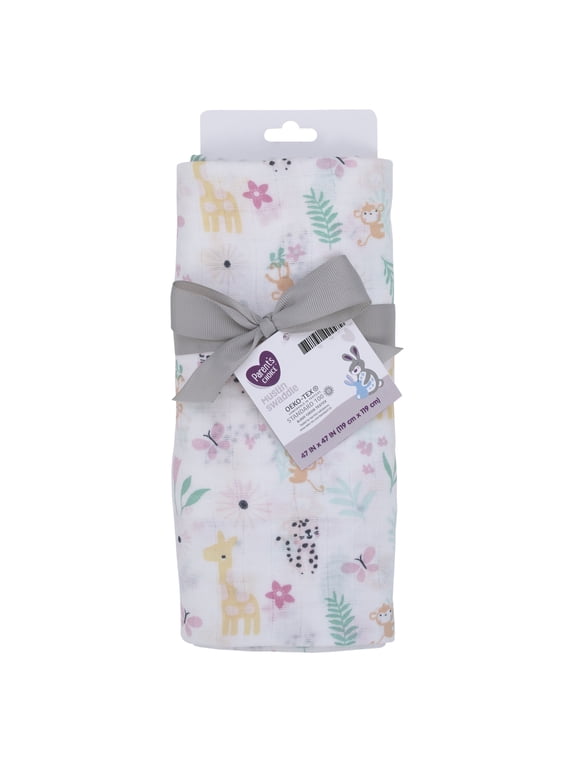 Single Pack Muslin Swaddle Blanket Jungle Girl