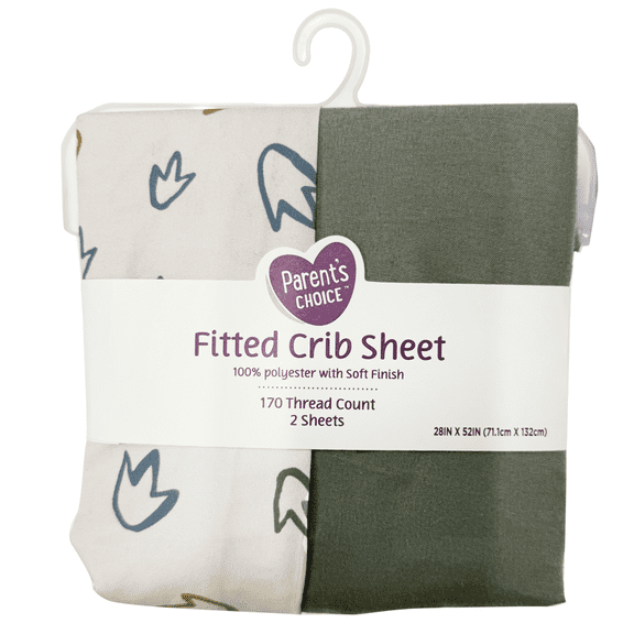 Parent's Choice Toddler Dino Themed Sheetset, 2 Piece