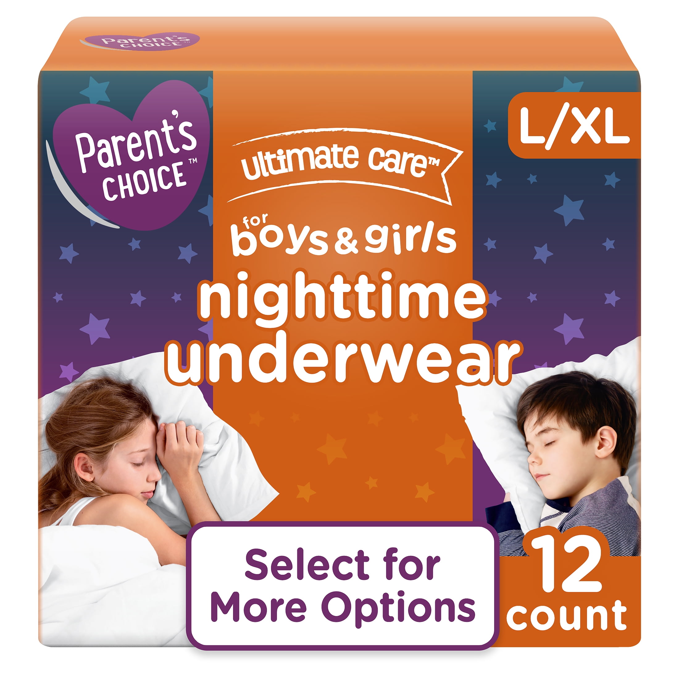 Parent's Choice Unisex Nighttime Bedwetting Underwear, Large-Extra Large, 12 Count (Select for More Options)
