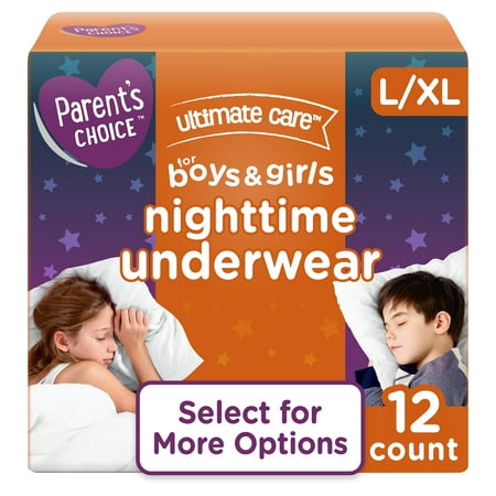 Parent's Choice Ultimate Care Nighttime Underwear for Boys & Girls L/XL, 12 Count (Select for More Options)