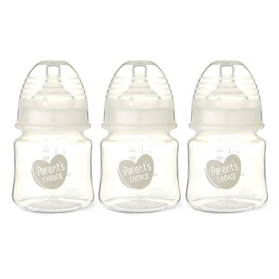 Parent's Choice Wide Neck Bottles, 3 Pack, 5 fl oz
