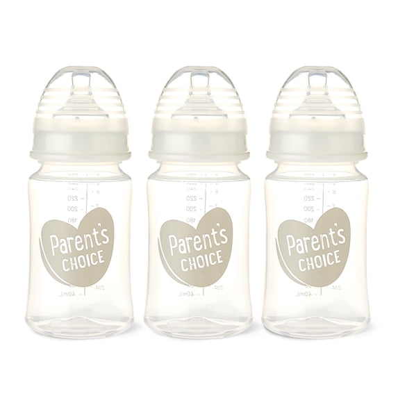 Parent's Choice Wide Neck Bottles, 3 Pack, 9 fl oz