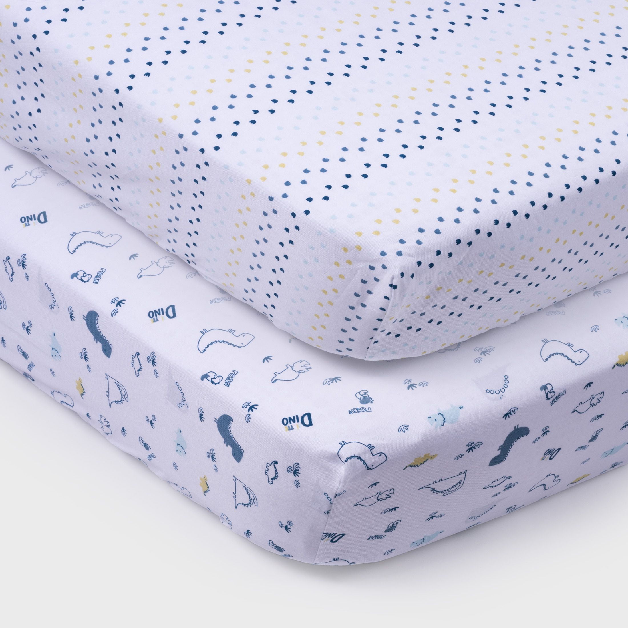 Parent's Choice Fitted Crib Sheets, Dino, 2 Count - Walmart.com