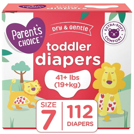 Parents Choice Diapers Size 7. 112 Count
