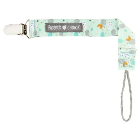 Parents Choice Paci Lanyard Clip Clouds