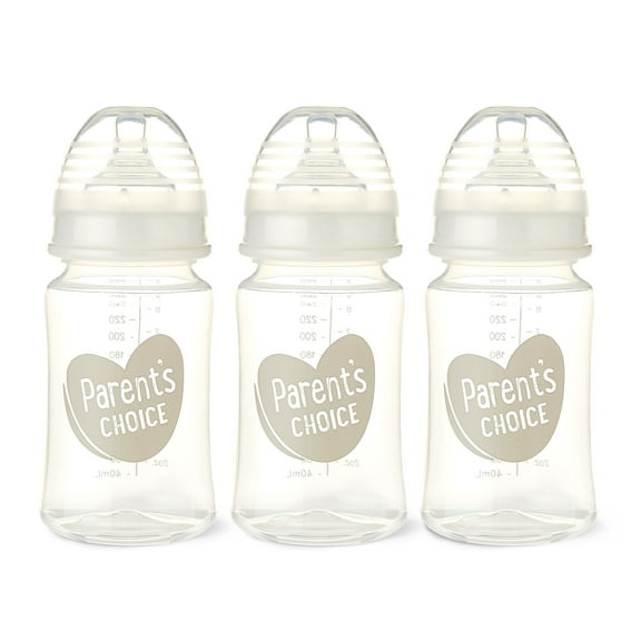 Parent's Choice Wide Neck Bottles, 3 Pack, 9 fl oz