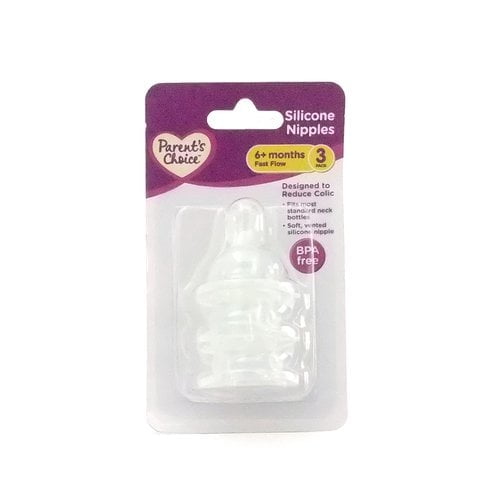 Parents Choice Pc 3pk Replacement Nipples Fast Flow