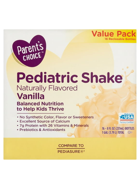 Parents Choice Ped Drink Vanilla 16x8oz